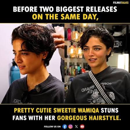 Wamiqa Gabbi’s Bold Pixie Cut Turns Heads – Soft Tomboy Edge, Zendaya Vibes & Pure Airport Heat