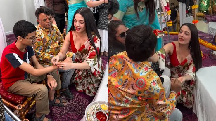 After Kriti Sanon, Celina Jaitly Trolled for Deep-Neck Blouse at Raksha Bandhan Event