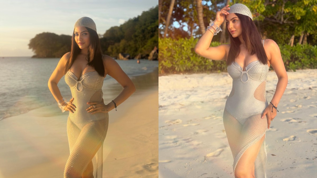Akanksha Puri in Seychelles: Mesh Cover-Up, Bikini Underneath, and a Caption That Says Let Me Be