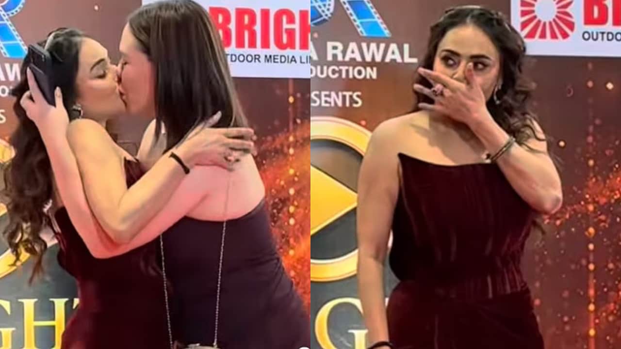 Nikita Rawal Left Shocked as Female Fan Plants Unexpected Lip Kiss on Red Carpet – Soft Surprise Turns Viral