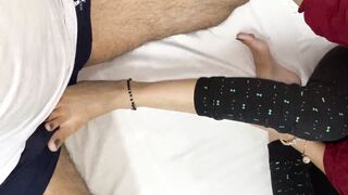 Step sister's virgin pussy, my big black cock turned step sister from a girl into a woman in one night, full Hindi story