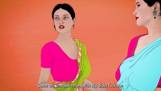 Desi Indian Savita Bhabhi and Piya Bhabhi Fucked with Stranger Man