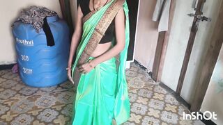 My village bhabhi Shivani in green saree.