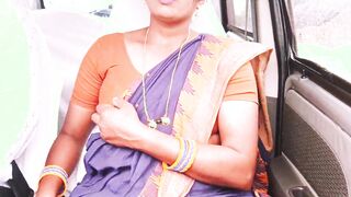 Indian maid car sex Telugu dirty talks and pissing.