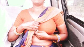 Indian maid car sex Telugu dirty talks and pissing.