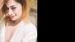 Suhaani Laskar Breasts Scene in Suhaani Laskar In Bathrobe Drunk And Live. | Suhaani Laskar Nude